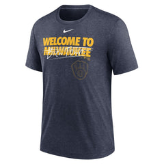 Milwaukee Brewers Nike Home Spin Tri-Blend T-Shirt | MLB US