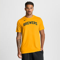 Milwaukee Brewers Nike New Legend Wordmark Dri-FIT T-Shirt | MLB For sale