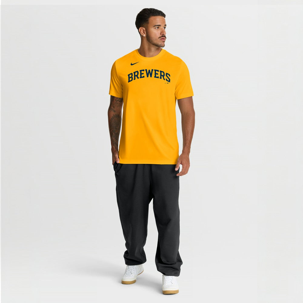 Milwaukee Brewers Nike New Legend Wordmark Dri-FIT T-Shirt | MLB For sale