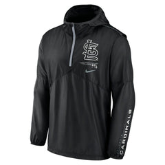 St. Louis Cardinals Nike Authentic Night Game Performance Half-Zip Windbreaker | MLB Online