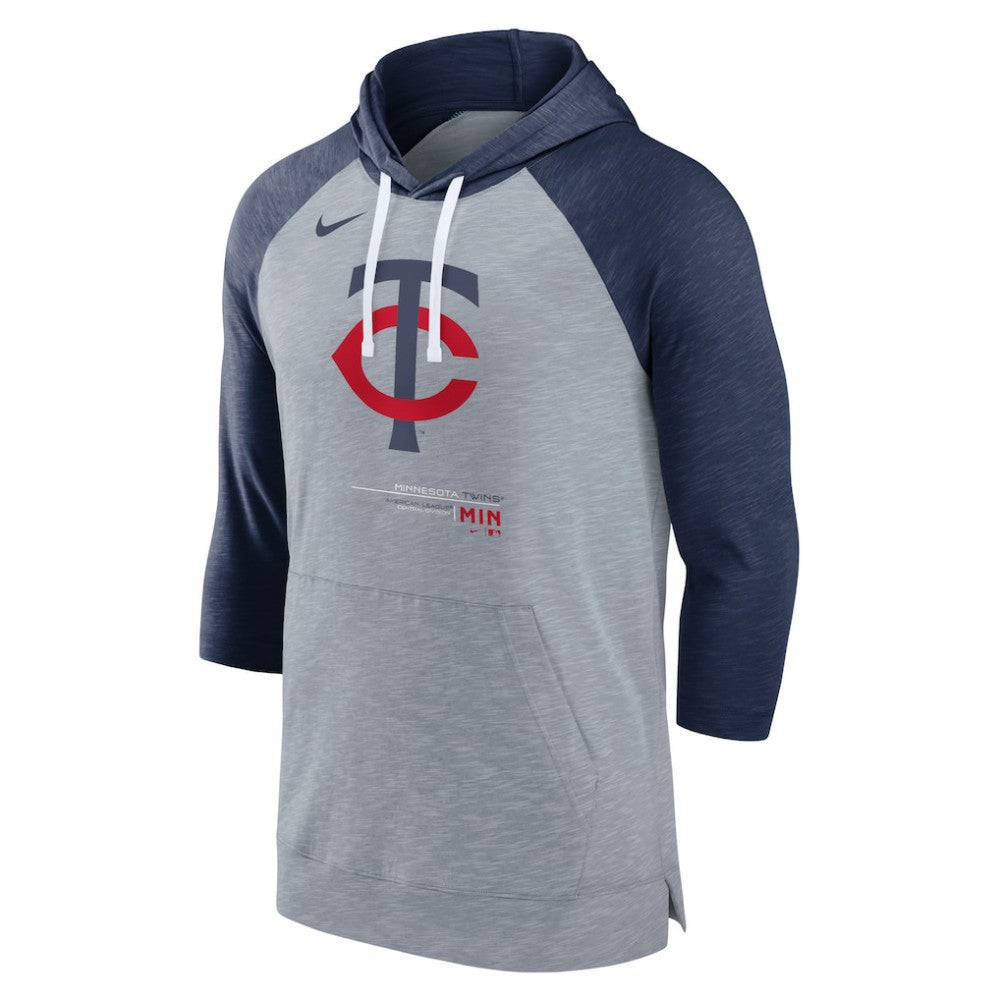 Minnesota Twins Nike Baseball Raglan 3/4-Sleeve Pullover Hoodie | MLB Online