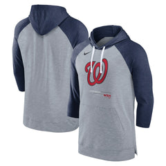 Washington Nationals Nike Baseball Raglan 3/4-Sleeve Pullover Hoodie | MLB On Sale