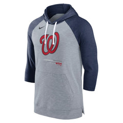 Washington Nationals Nike Baseball Raglan 3/4-Sleeve Pullover Hoodie | MLB On Sale