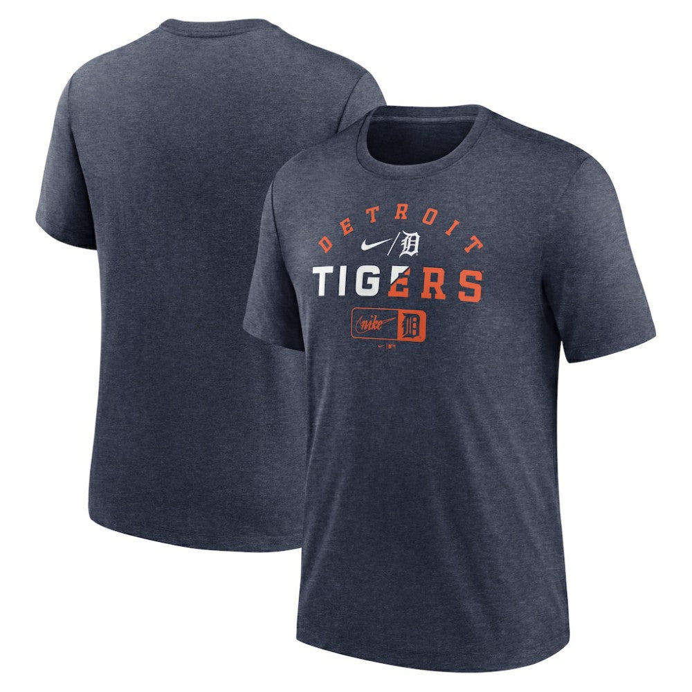 Detroit Tigers Nike Rewind Review Slash Tri-Blend T-Shirt | MLB New
