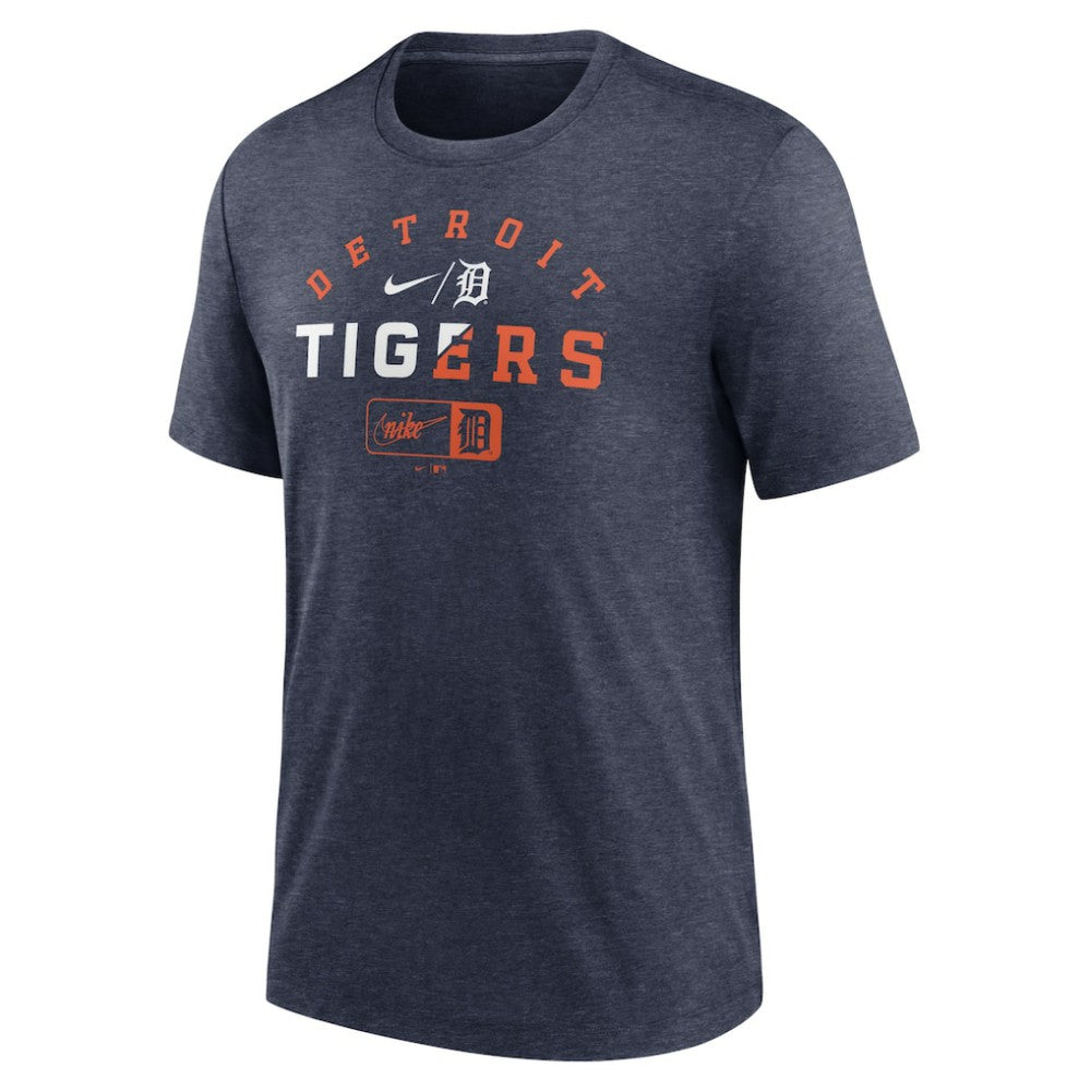 Detroit Tigers Nike Rewind Review Slash Tri-Blend T-Shirt | MLB New