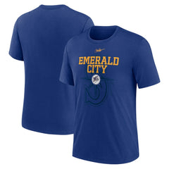 Seattle Mariners Nike Rewind Retro Tri-Blend T-Shirt | MLB On Sale