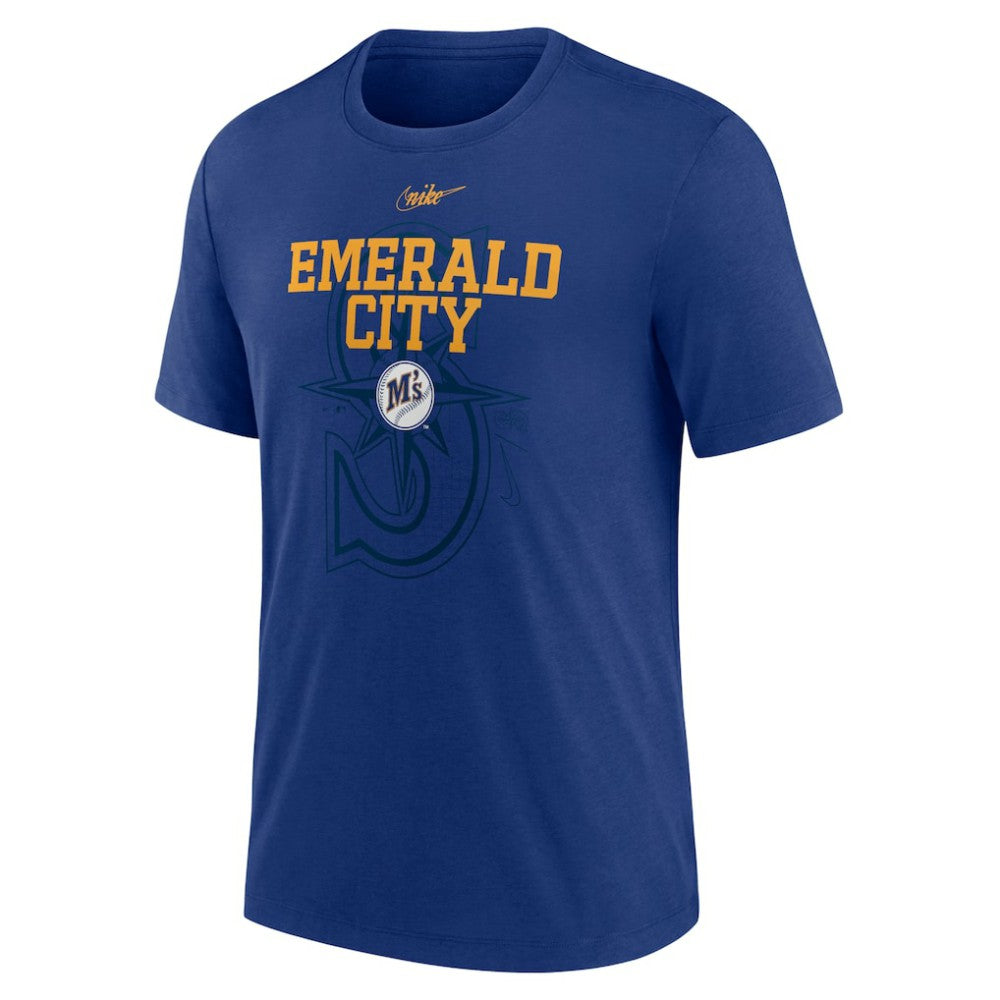 Seattle Mariners Nike Rewind Retro Tri-Blend T-Shirt | MLB On Sale