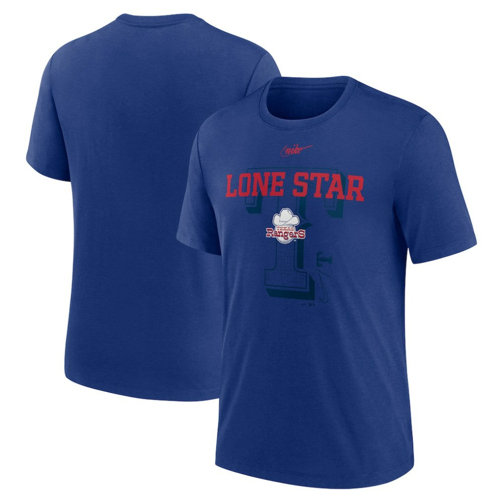 Texas Rangers Nike Rewind Retro Tri-Blend T-Shirt | MLB New