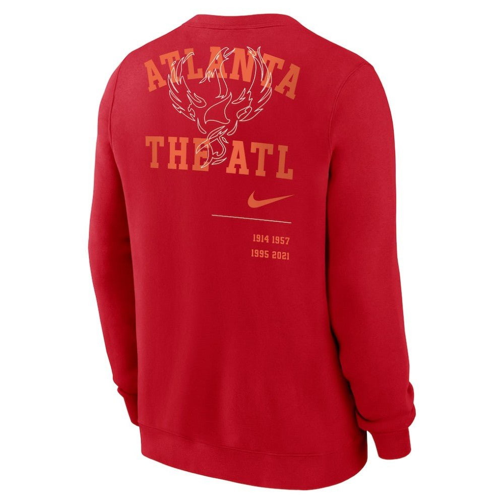 Atlanta Braves Nike Statement Ball Game Fleece Pullover Sweatshirt | MLB Sale