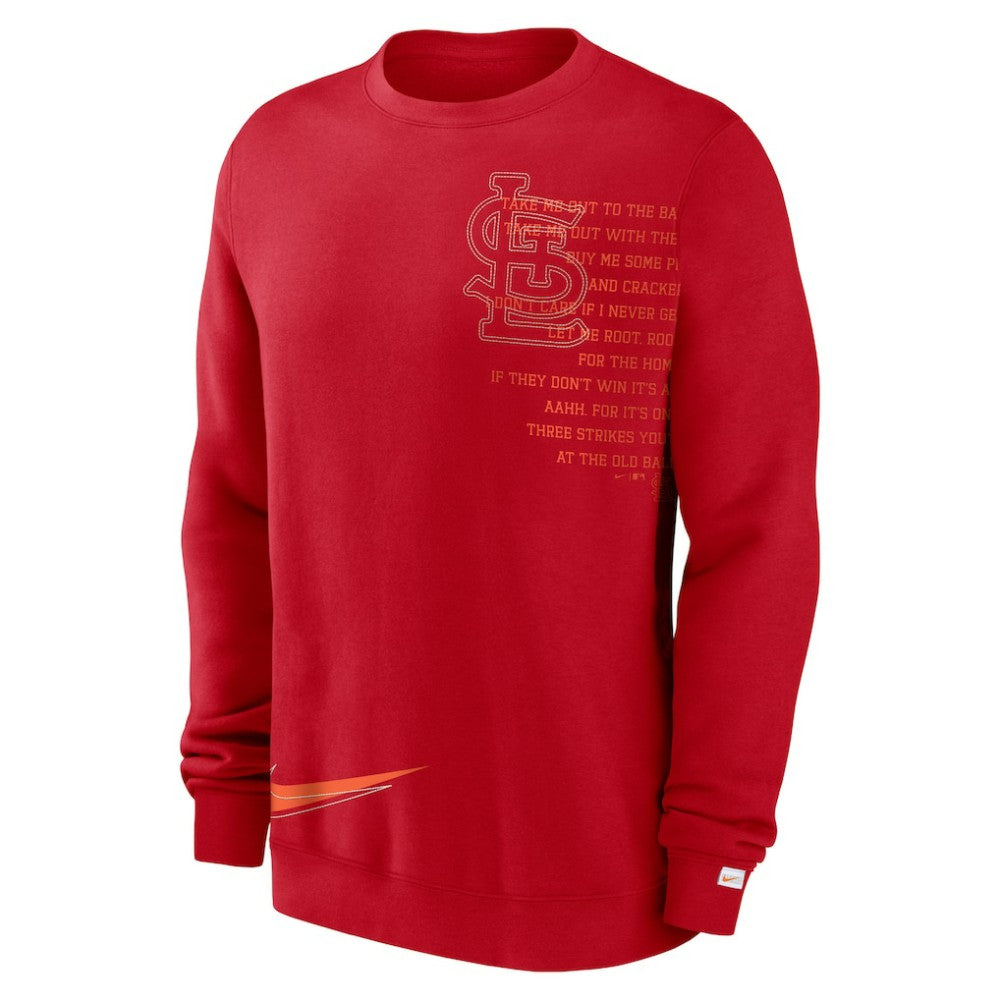 St. Louis Cardinals Nike Statement Ball Game Fleece Pullover Sweatshirt | MLB Outlet