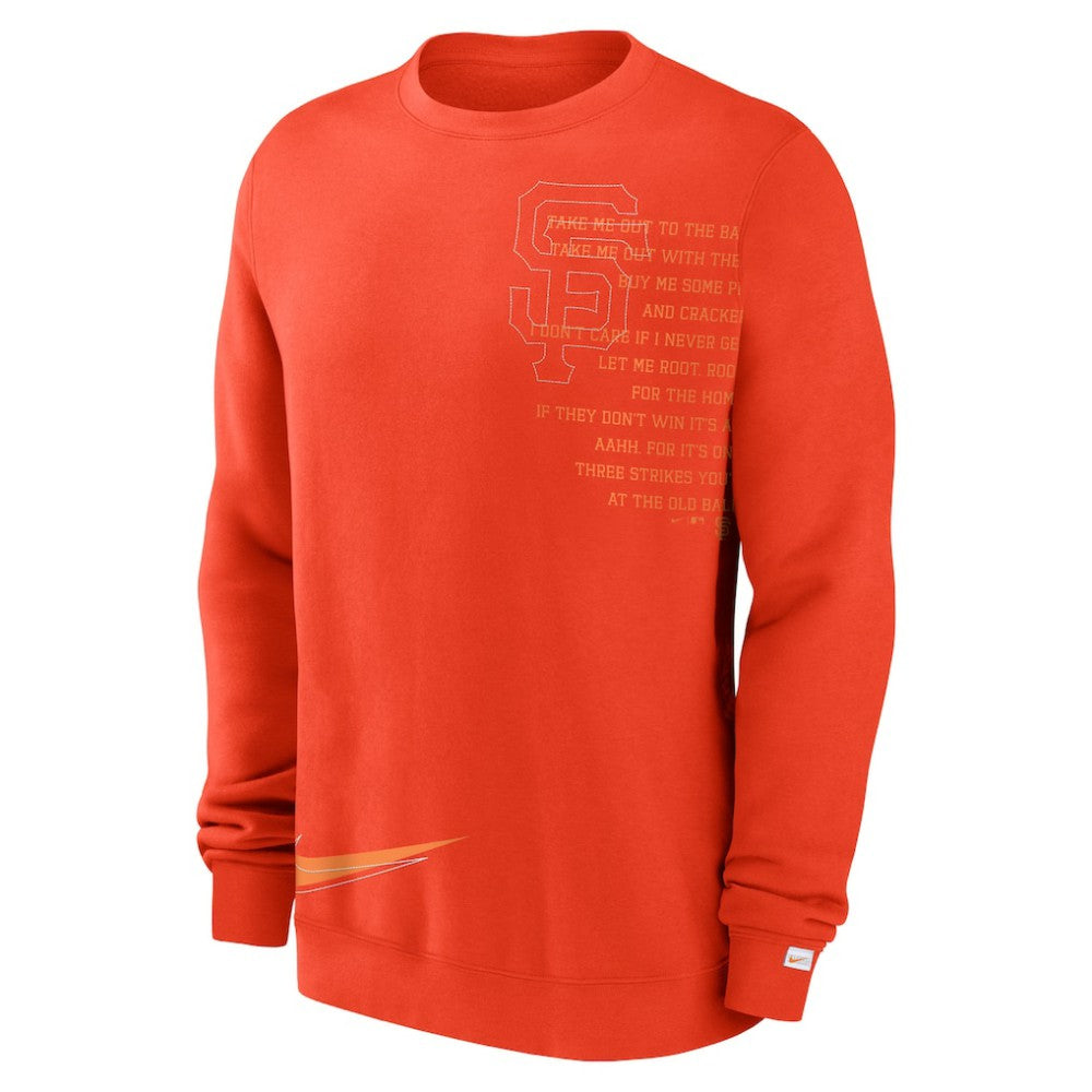 San Francisco Giants Nike Statement Ball Game Fleece Pullover Sweatshirt | MLB New
