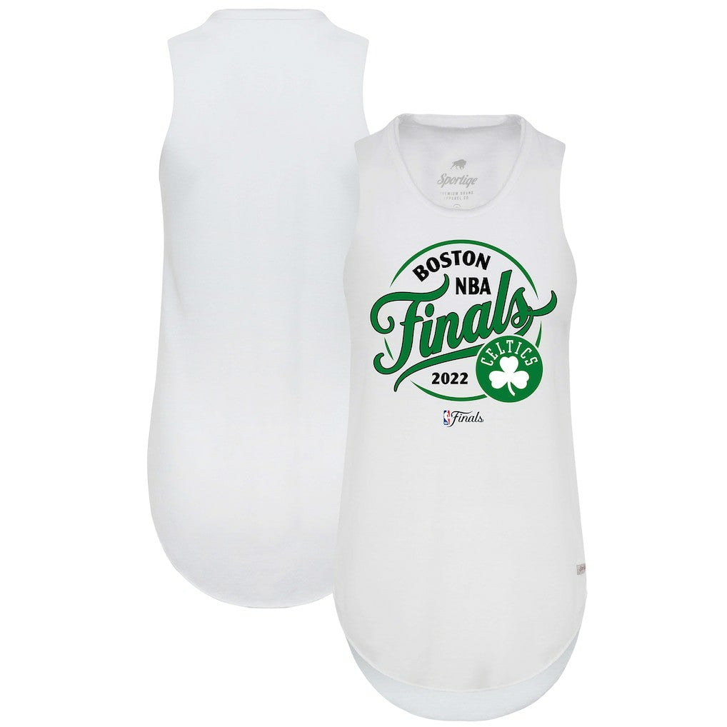 Boston Celtics Sportiqe Women's 2022 NBA Finals Janie Tri-Blend Tank Top Discount