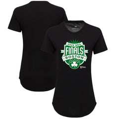 Boston Celtics Sportiqe Women's 2022 NBA Finals Crest Phoebe T-Shirt On Sale