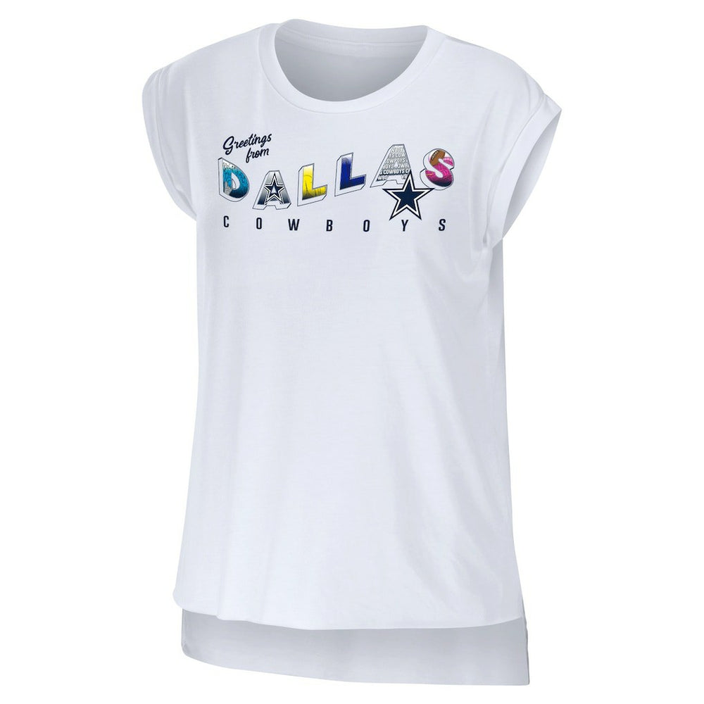 Dallas Cowboys  WEAR by Erin Andrews Women's Greetings From Muscle T-Shirt