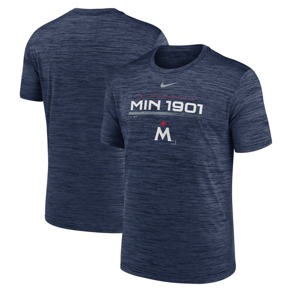 Minnesota Twins Nike Wordmark Velocity Performance T-Shirt | MLB Outlet