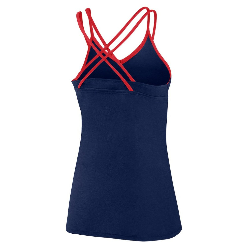 Cleveland Guardians Fanatics Women's Barrel It Up Cross Back V-Neck Tank Top | MLB Shop