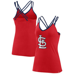 St. Louis Cardinals Fanatics Women's Barrel It Up Cross Back V-Neck Tank Top | MLB Discount