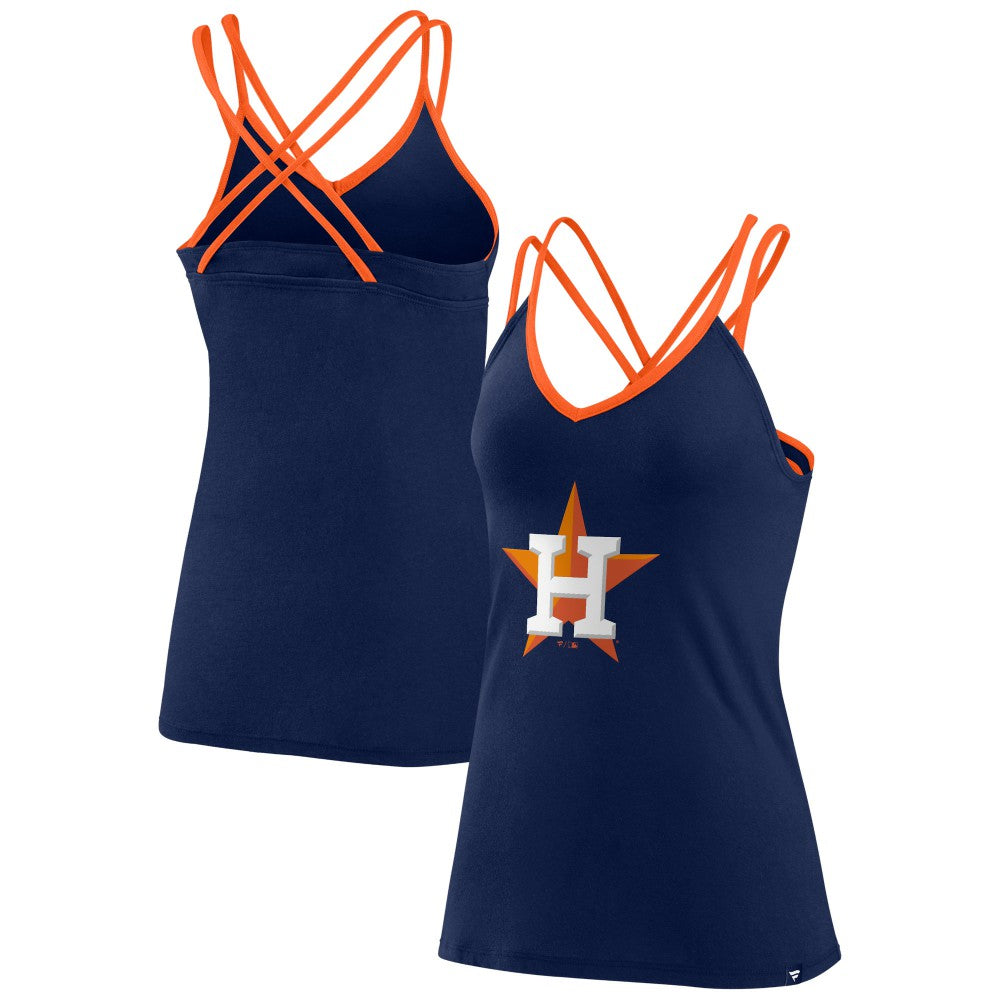 Houston Astros Fanatics Women's Barrel It Up Cross Back V-Neck Tank Top | MLB Online