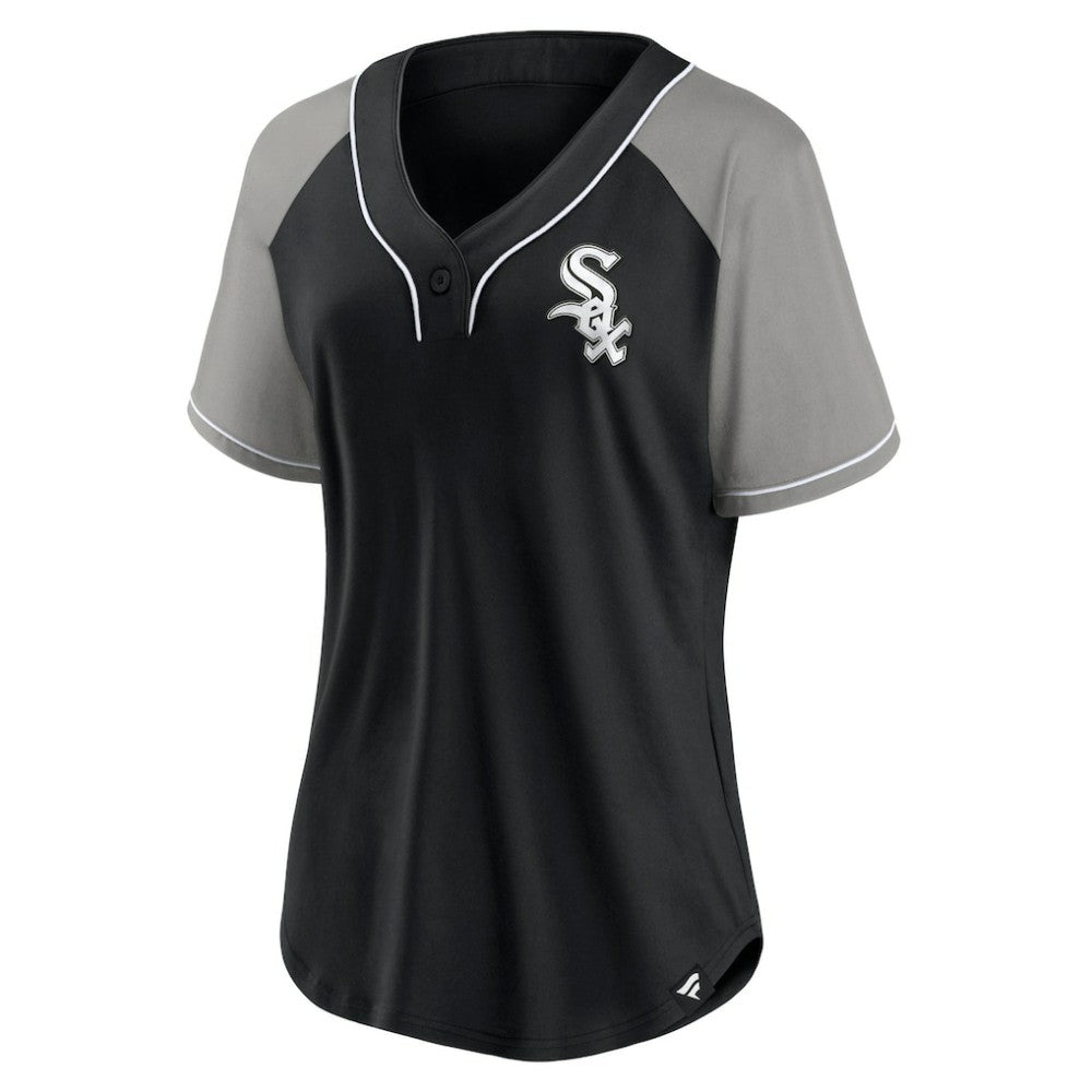 Chicago White Sox Fanatics Women's Ultimate Style Raglan V-Neck T-Shirt | MLB New