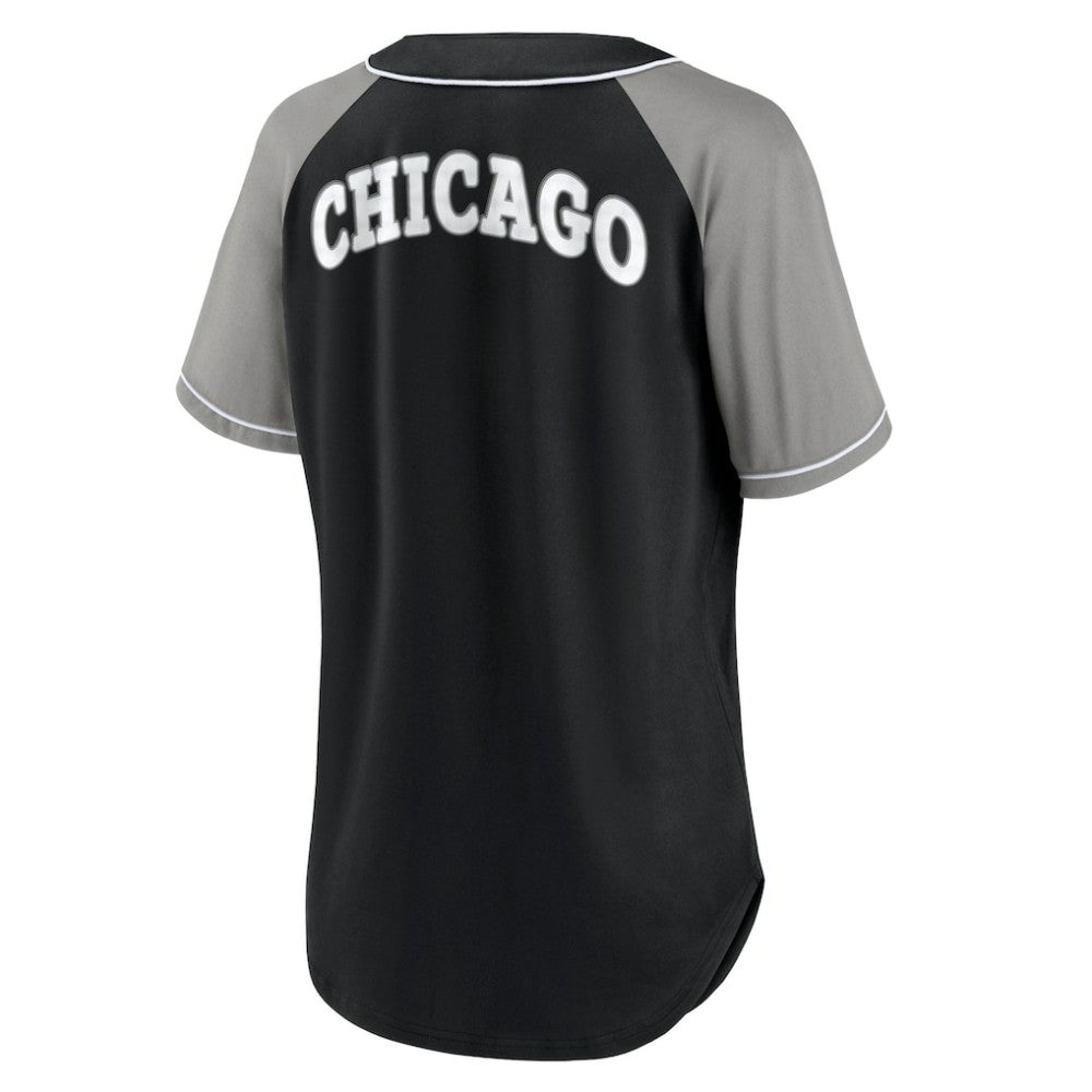 Chicago White Sox Fanatics Women's Ultimate Style Raglan V-Neck T-Shirt | MLB New