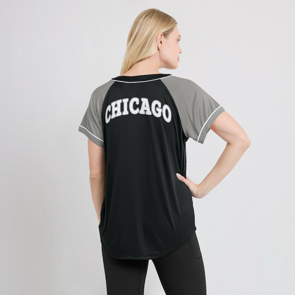Chicago White Sox Fanatics Women's Ultimate Style Raglan V-Neck T-Shirt | MLB New