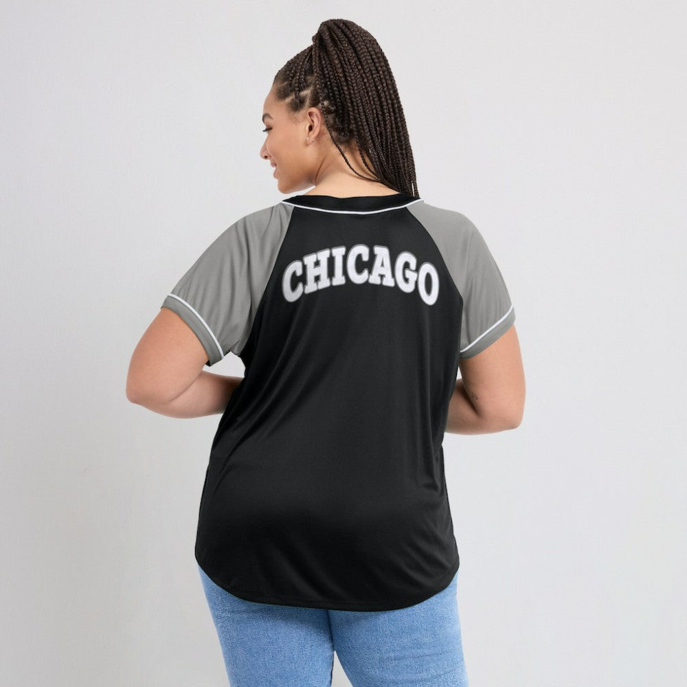 Chicago White Sox Fanatics Women's Ultimate Style Raglan V-Neck T-Shirt | MLB New