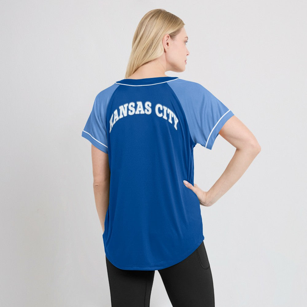 Kansas City Royals Fanatics Women's Ultimate Style Raglan V-Neck T-Shirt | MLB Online