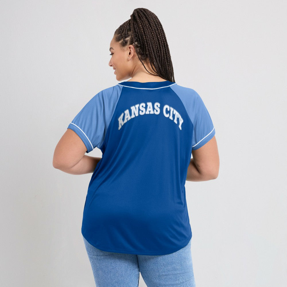 Kansas City Royals Fanatics Women's Ultimate Style Raglan V-Neck T-Shirt | MLB Online