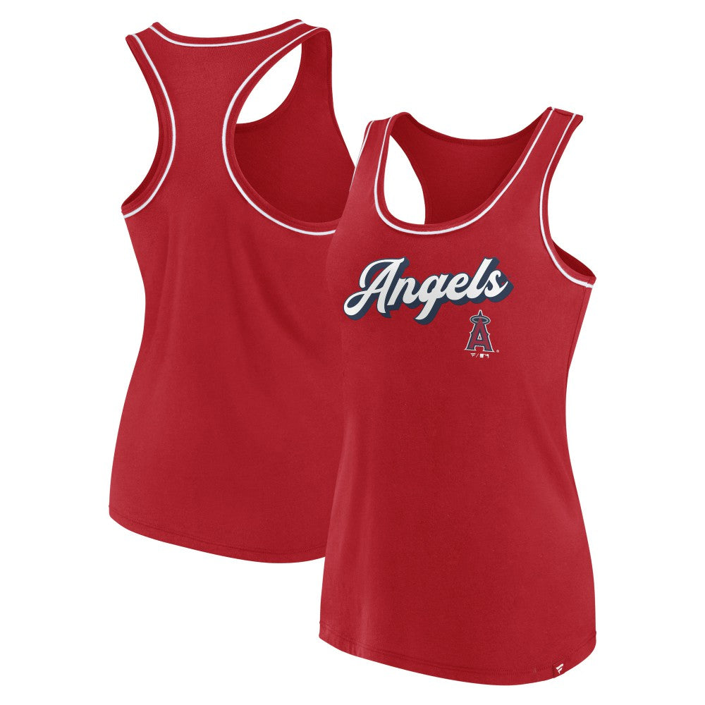 Los Angeles Angels Fanatics Women's Wordmark Logo Racerback Tank Top | MLB Near me