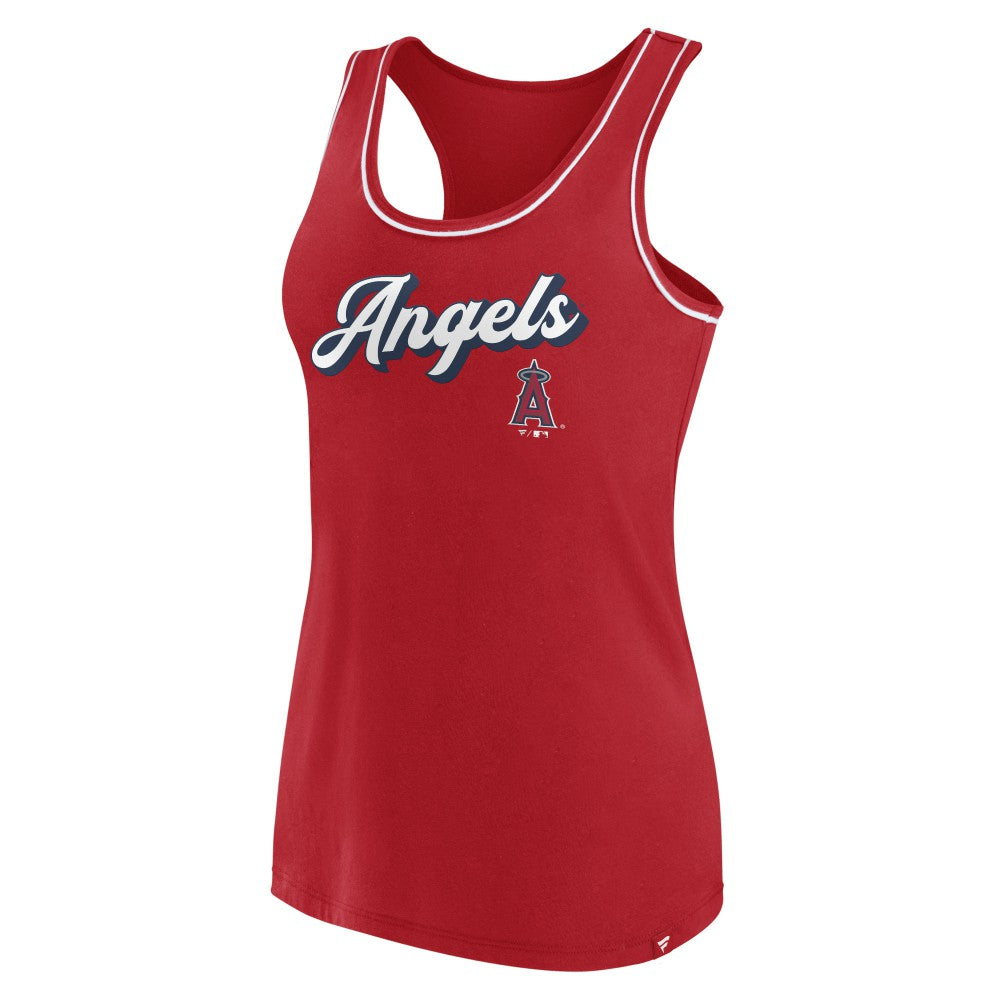 Los Angeles Angels Fanatics Women's Wordmark Logo Racerback Tank Top | MLB Near me
