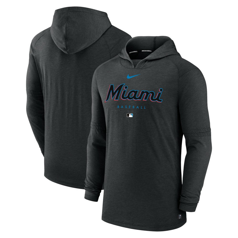 Miami Marlins Nike Authentic Collection Lightweight Dri-FIT Hooded Pullover | MLB On Sale