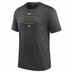 Milwaukee Brewers Nike Authentic Collection Early Work Tri-Blend Performance T-Shirt | MLB New