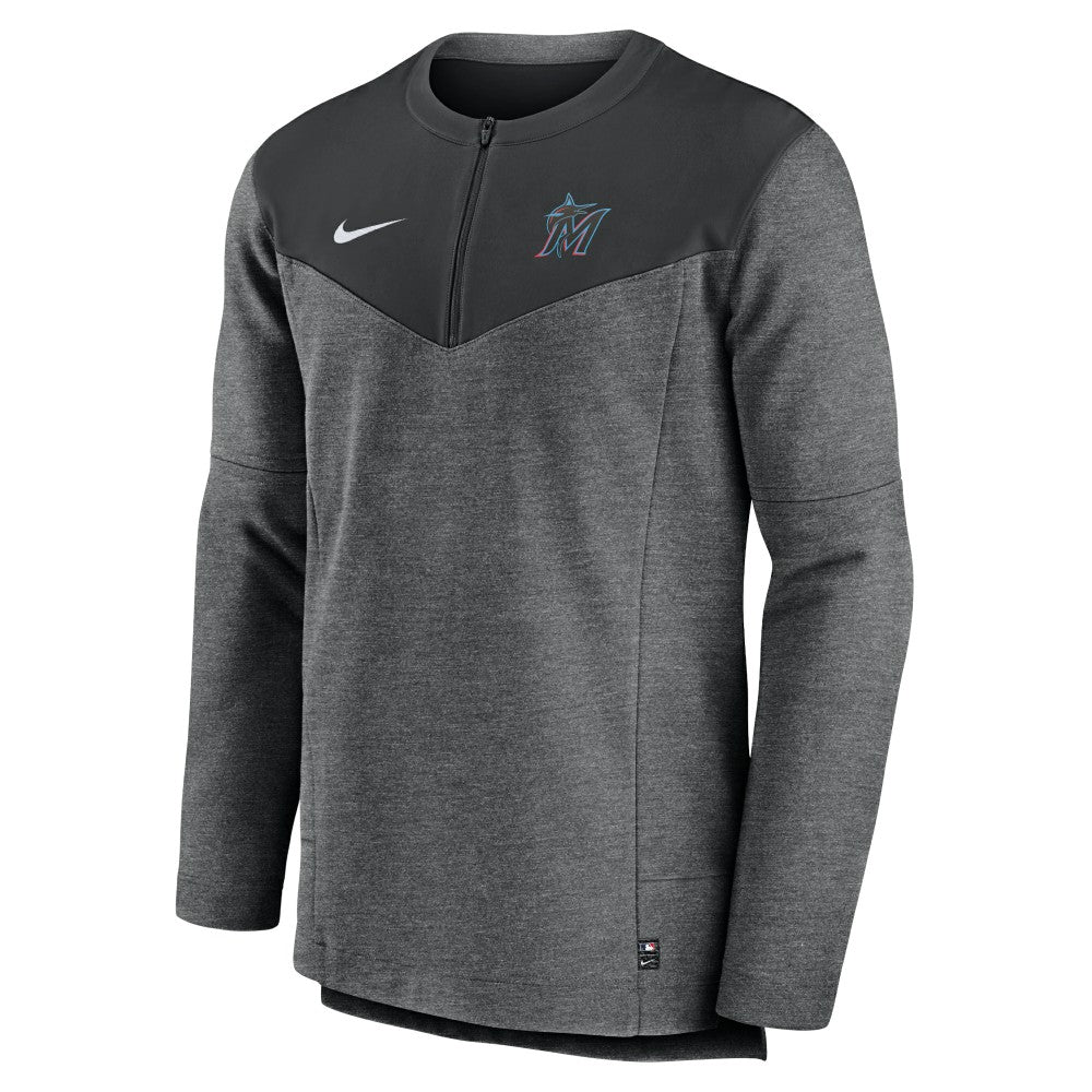 Miami Marlins Nike Authentic Collection Game Time Performance Half-Zip Top | MLB New