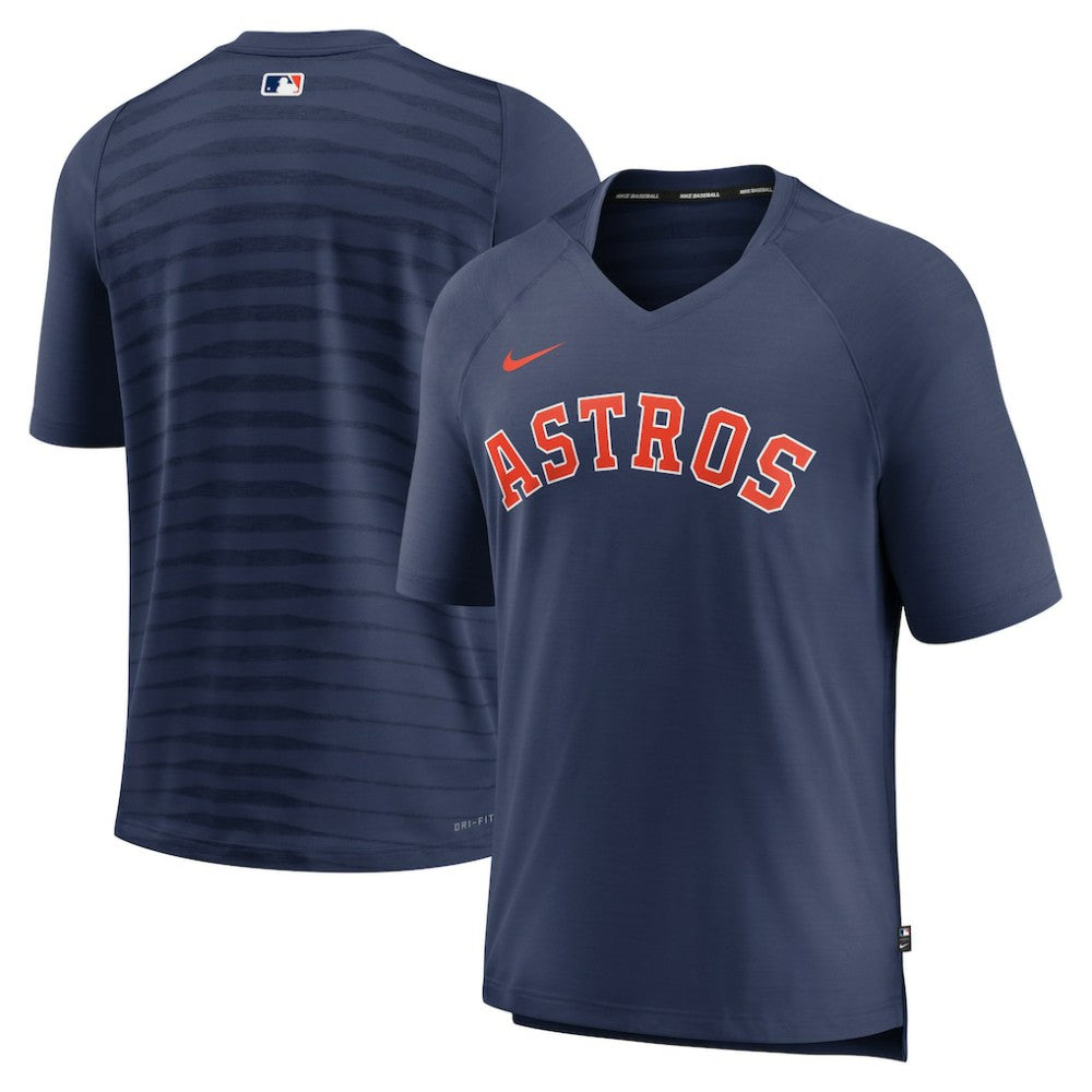 Houston Astros Nike Authentic Collection Pregame Raglan Performance V-Neck T-Shirt | MLB Discount