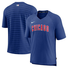 Chicago Cubs Nike Authentic Collection Pregame Raglan Performance V-Neck T-Shirt | MLB Sale