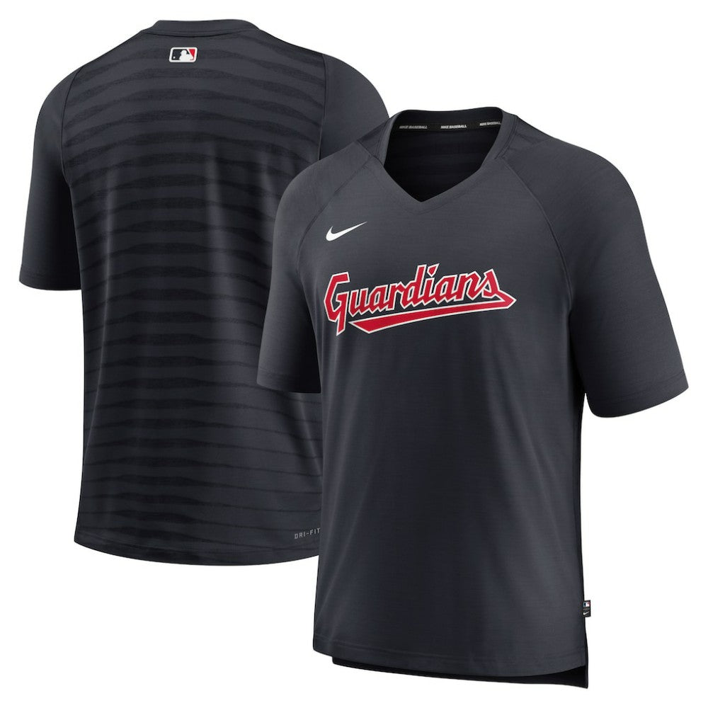Cleveland Guardians Nike Authentic Collection Pregame Raglan Performance V-Neck T-Shirt | MLB Sale