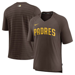 San Diego Padres Nike Authentic Collection Pregame Raglan Performance V-Neck T-Shirt | MLB New