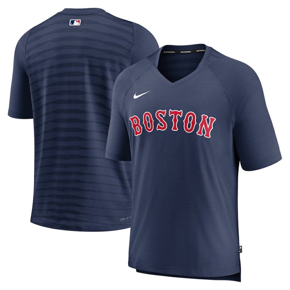 Boston Red Sox Nike Authentic Collection Pregame Raglan Performance V-Neck T-Shirt | MLB Outlet