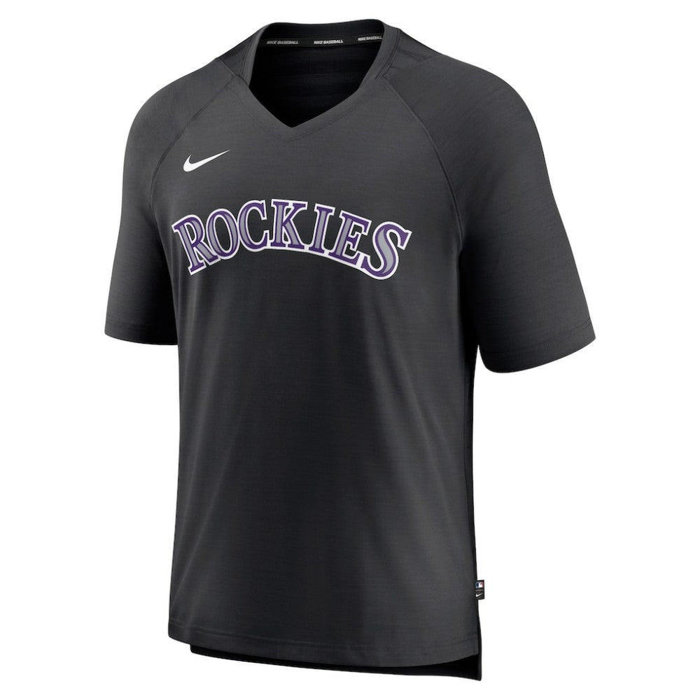 Colorado Rockies Nike Authentic Collection Pregame Raglan Performance V-Neck T-Shirt | MLB Discount