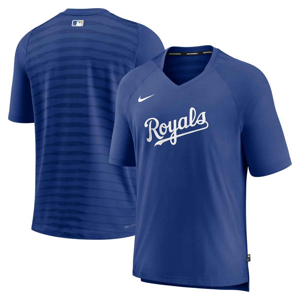 Kansas City Royals Nike Authentic Collection Pregame Raglan Performance V-Neck T-Shirt | MLB Sale
