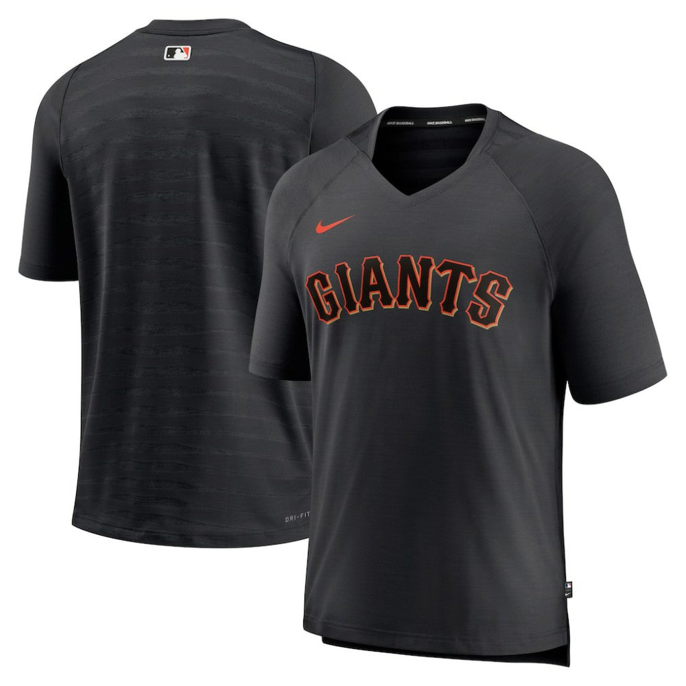 San Francisco Giants Nike Authentic Collection Pregame Raglan Performance V-Neck T-Shirt | MLB US