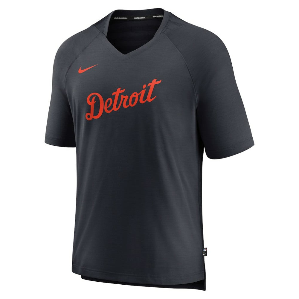Detroit Tigers Nike Authentic Collection Pregame Raglan Performance V-Neck T-Shirt | MLB Outlet