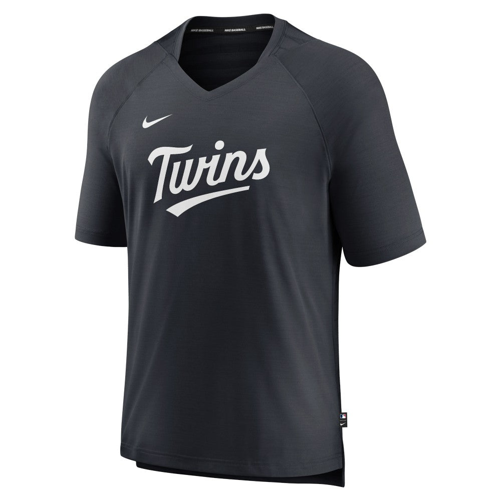 Minnesota Twins Nike Authentic Collection Pregame Raglan Performance V-Neck T-Shirt | MLB Discount