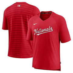 Washington Nationals Nike Authentic Collection Pregame Raglan Performance V-Neck T-Shirt | MLB Near me
