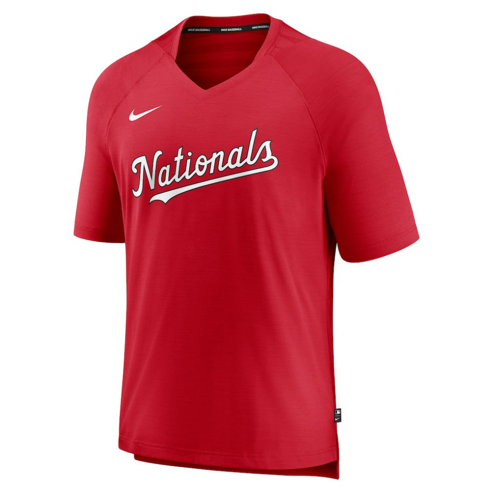Washington Nationals Nike Authentic Collection Pregame Raglan Performance V-Neck T-Shirt | MLB Near me