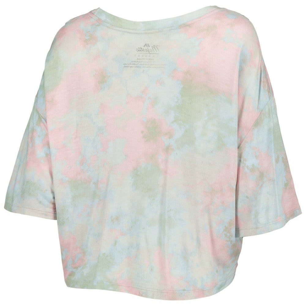 Chicago White Sox Majestic Threads Women's Cooperstown Collection Tie-Dye Boxy Cropped Tri-Blend T-Shirt | MLB Sale