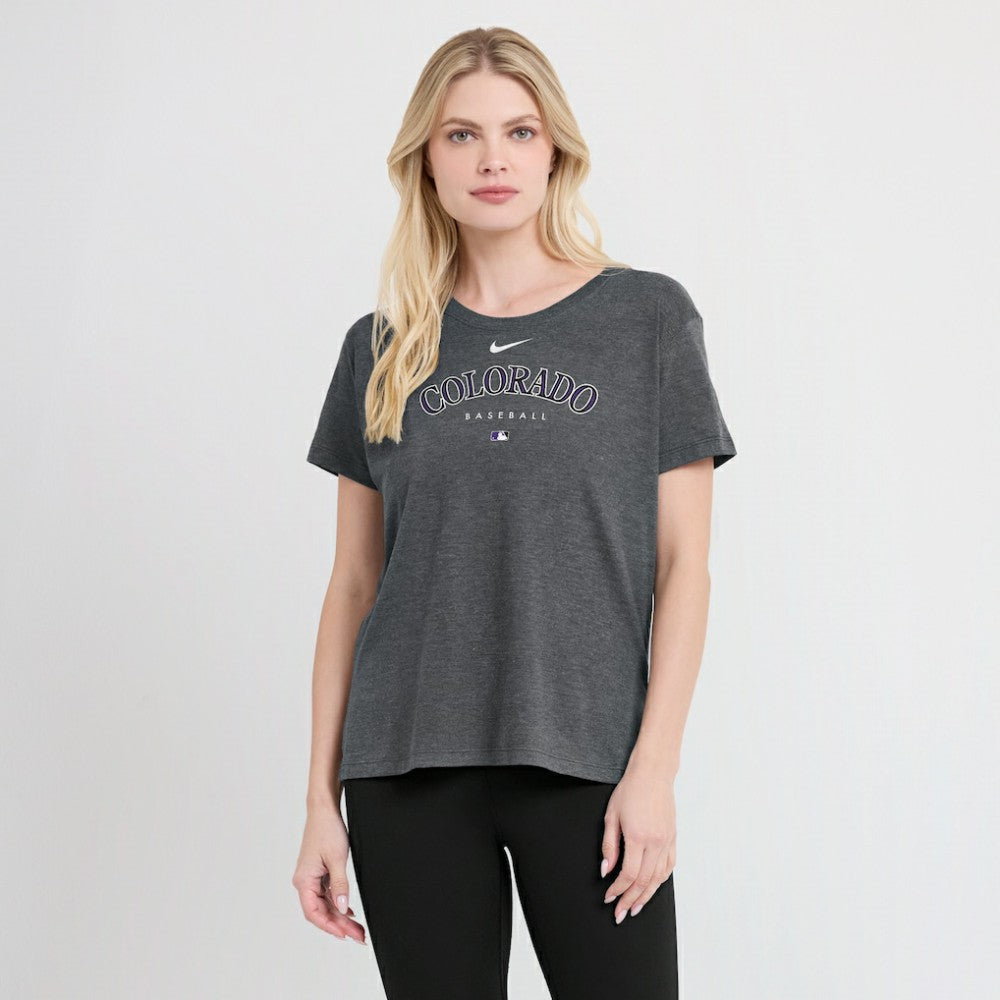 Colorado Rockies Nike Women's Authentic Collection Early Work Tri-Blend T-Shirt | MLB US