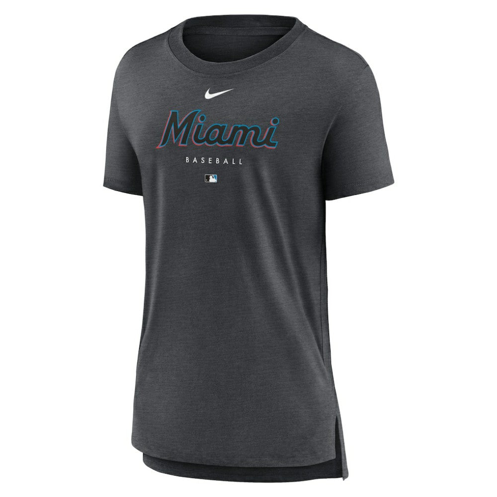 Miami Marlins Nike Women's Authentic Collection Early Work Tri-Blend T-Shirt | MLB Discount
