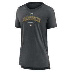 Milwaukee Brewers Nike Women's Authentic Collection Early Work Tri-Blend T-Shirt | MLB On Sale