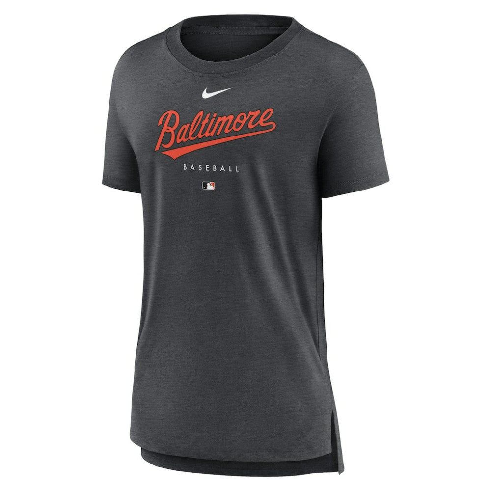 Baltimore Orioles Nike Women's Authentic Collection Early Work Tri-Blend T-Shirt | MLB New